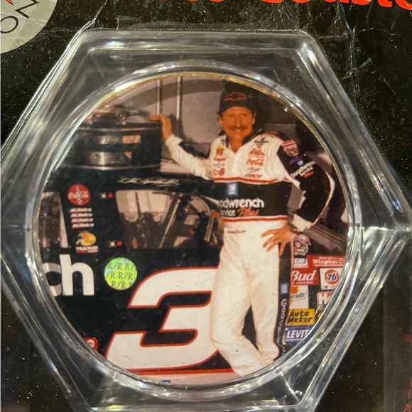 Racing Reflections Dining Vintage Dale Earnhardt Photo Coasters Set